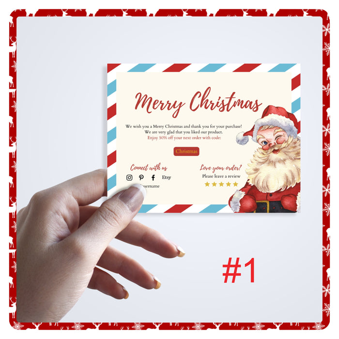 Christmas Thank You Card (Set of 20 Cards)