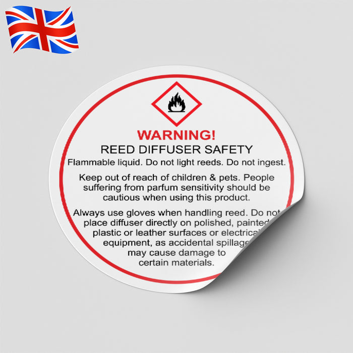 Reed Diffuser Warning Labels | Safety Labels for Reed Diffusers | Reed Diffuser Hazard Labels | Caution Labels for Reed Diffusers | Reed Diffuser Safety Stickers | Warning Stickers for Reed Diffusers | Reed Diffuser Safety Instructions | Regulatory Labels for Reed Diffusers | Reed Diffuser Precaution Labels | CLP Labels for Reed Diffusers