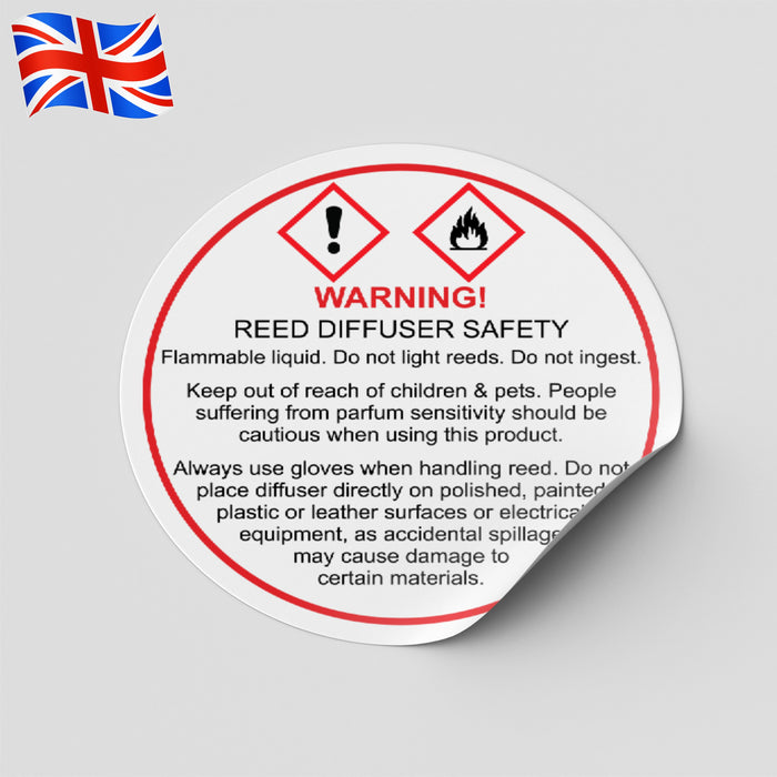 Reed Diffuser Warning Labels | Safety Labels for Reed Diffusers | Reed Diffuser Hazard Labels | Caution Labels for Reed Diffusers | Reed Diffuser Safety Stickers | Warning Stickers for Reed Diffusers | Reed Diffuser Safety Instructions | Regulatory Labels for Reed Diffusers | Reed Diffuser Precaution Labels | CLP Labels for Reed Diffusers