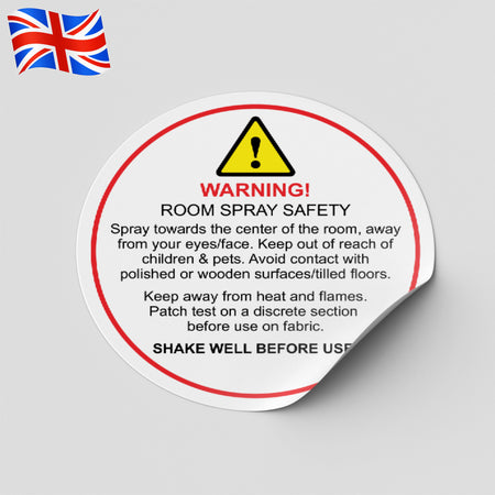 Room Spray Warning Labels | Safety Labels for Room Sprays | Room Spray Hazard Labels | Caution Labels for Room Sprays | Room Spray Safety Stickers | Warning Stickers for Room Sprays | Room Spray Safety Instructions | Regulatory Labels for Room Sprays | Room Spray Precaution Labels | CLP Labels for Room Sprays