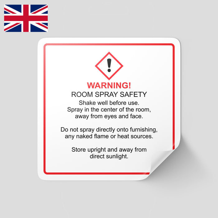 Room Spray Warning Labels | Safety Labels for Room Sprays | Room Spray Hazard Labels | Caution Labels for Room Sprays | Room Spray Safety Stickers | Warning Stickers for Room Sprays | Room Spray Safety Instructions | Regulatory Labels for Room Sprays | Room Spray Precaution Labels | CLP Labels for Room Sprays