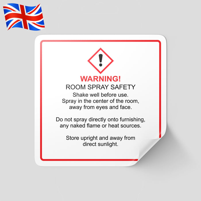 Room Spray Warning Labels | Safety Labels for Room Sprays | Room Spray Hazard Labels | Caution Labels for Room Sprays | Room Spray Safety Stickers | Warning Stickers for Room Sprays | Room Spray Safety Instructions | Regulatory Labels for Room Sprays | Room Spray Precaution Labels | CLP Labels for Room Sprays