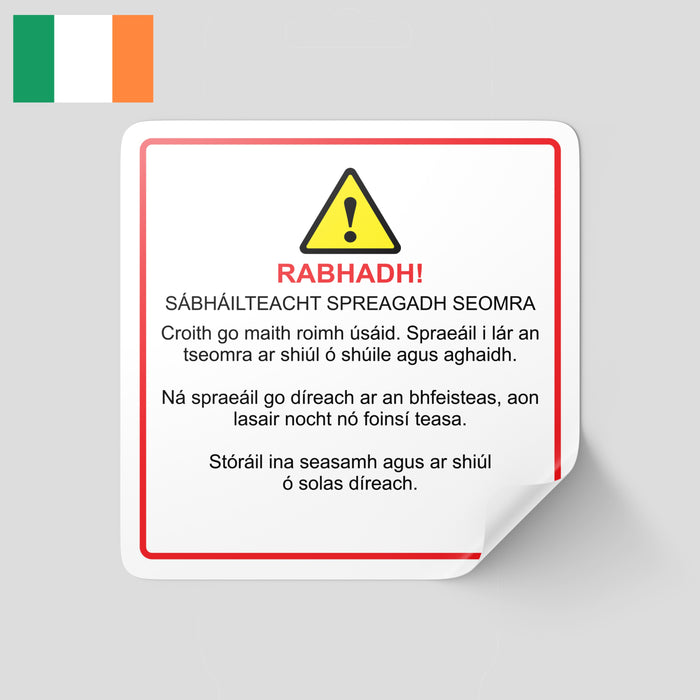 Room Spray Warning Labels | Safety Labels for Room Sprays | Room Spray Hazard Labels | Caution Labels for Room Sprays | Room Spray Safety Stickers | Warning Stickers for Room Sprays | Room Spray Safety Instructions | Regulatory Labels for Room Sprays | Room Spray Precaution Labels | CLP Labels for Room Sprays